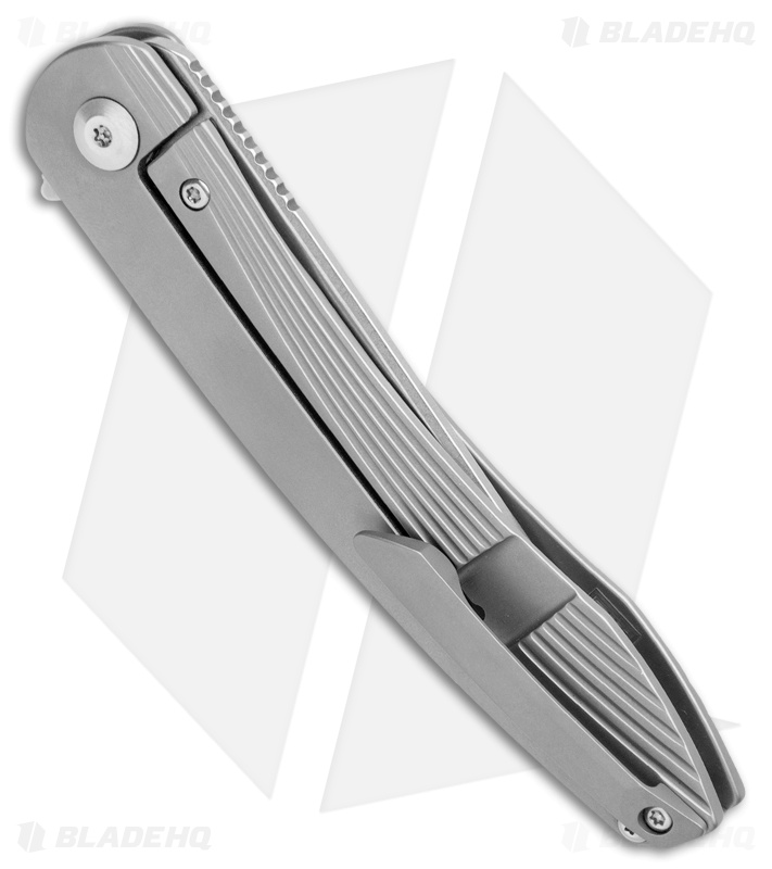 Kizer Zen Trailing Point Frame Lock Knife (3.39" Stonewash) Ki4553P1