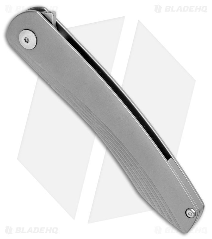 Kizer Zen Trailing Point Frame Lock Knife (3.39" Stonewash) Ki4553P1
