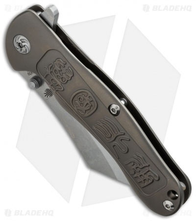Kizer Zugang Frame Lock Knife Titanium (3.75" Stonewash) Ki4439