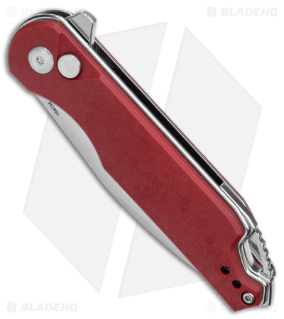 Kizer Assassin Button Lock Flipper Knife Red Micarta (3.15" Satin) V3549C2