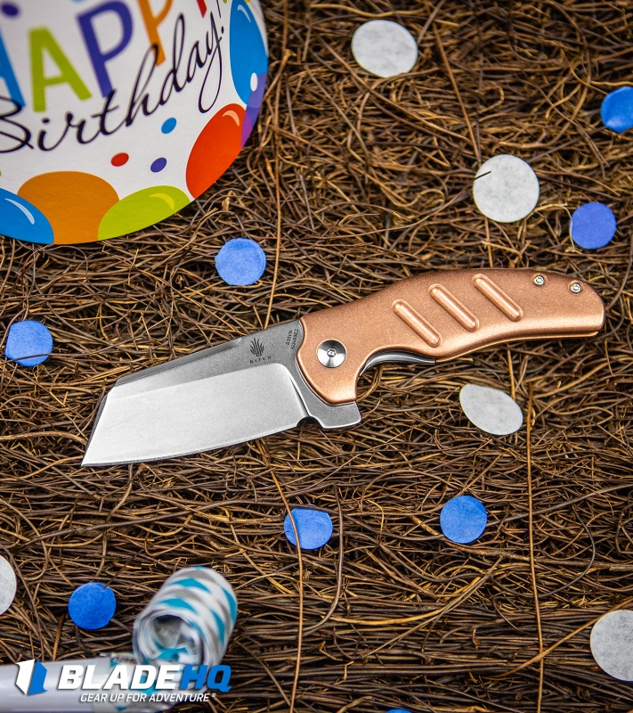 Kizer Copper Mini Sheepdog C01C Liner Lock Knife (2.6" Stonewash)