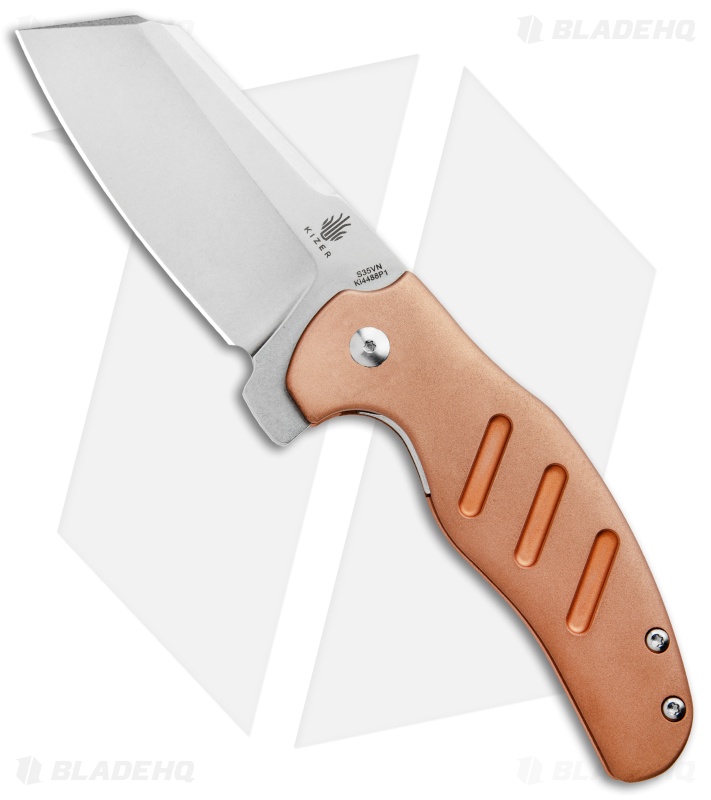 Kizer Copper Sheepdog C01C Liner Lock Knife (3.25" Stonewash) Blade HQ