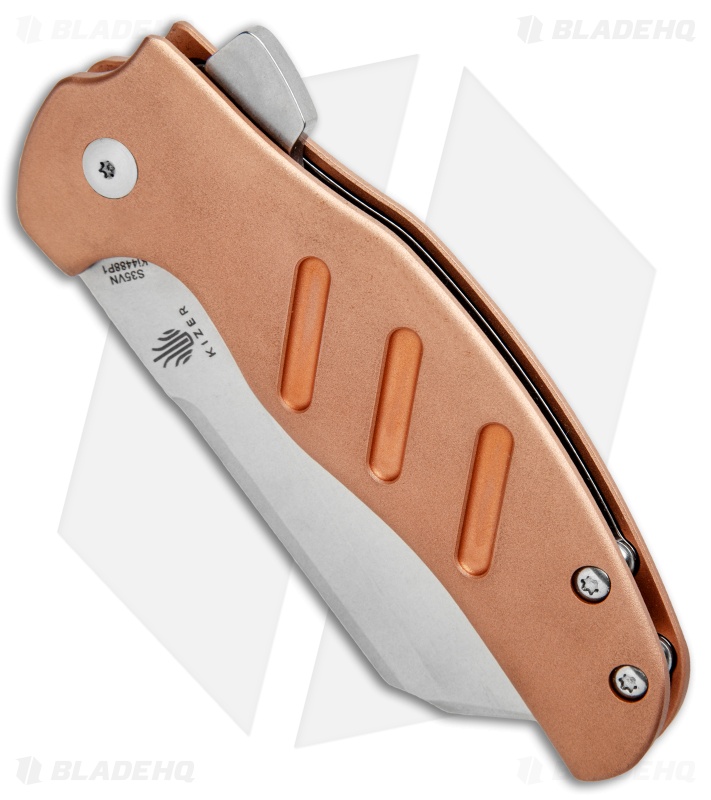 Kizer Copper Sheepdog C01C Liner Lock Knife (3.25" Stonewash) Blade HQ