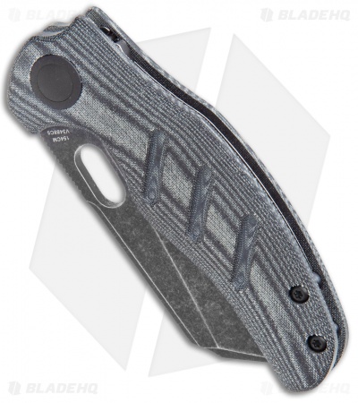 Kizer Mini Sheepdog C01C Liner Lock Black Linen Micarta (2.6" Black SW) V3488C5