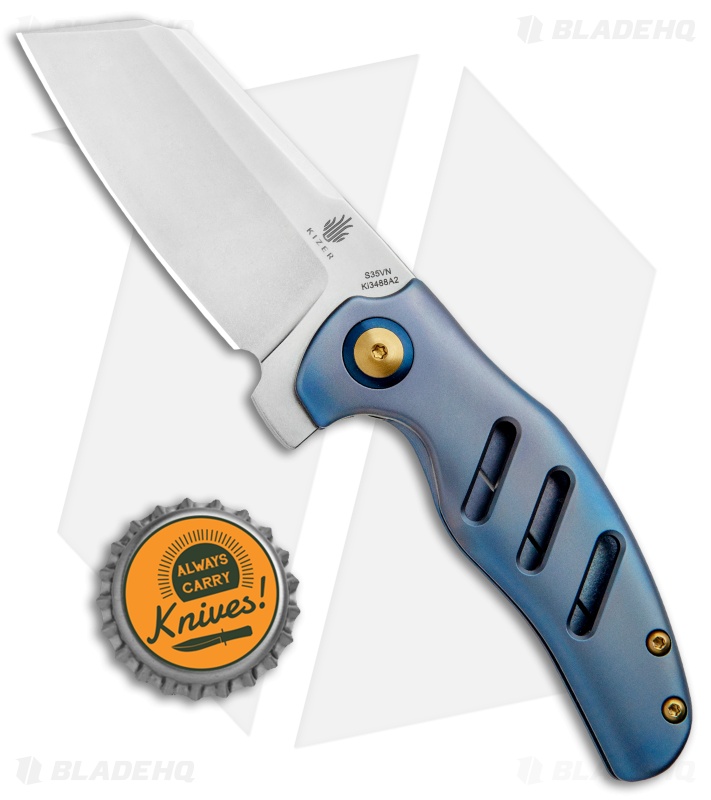 Kizer Mini Sheepdog - Frame Lock Flipper Knife | Blue | Blade HQ