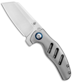 Kizer Mini Sheepdog C01C Frame Lock Flipper Knife Titanium (2.6" Satin)