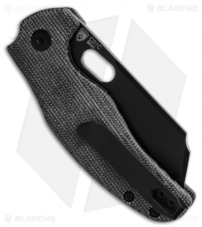 Kizer Mini Sheepdog C01C Liner Lock Black Canvas Micarta (2.6" Black 10V)