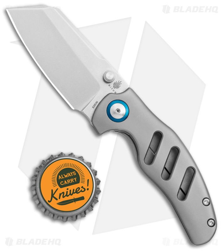 Kizer Mini Sheepdog Frame Lock Thumb Stud Knife Ti. Blade HQ