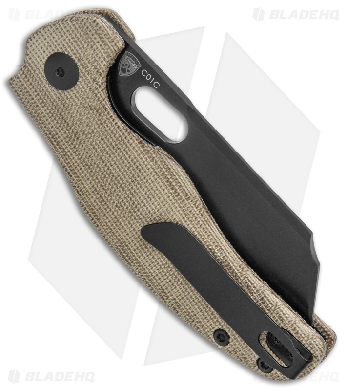 Kizer Sheepdog | Green Micarta + Thumb Hole | Blade HQ