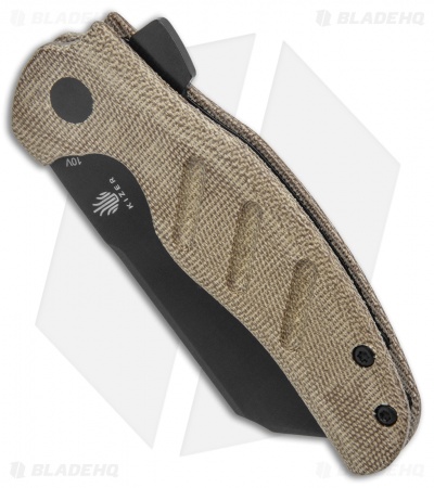 Kizer Vanguard Sheepdog Liner Lock Knife Green Micarta (3.25" Black 10V)