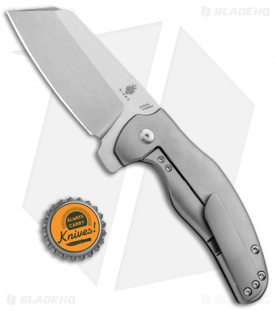 Kizer Sheepdog C01C Left-Handed Knife Titanium (3.25" Stonewash) Ki4488L1
