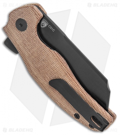 Kizer Vanguard Sheepdog  Liner Lock Knife Natural Micarta (3.25" Black 10V)