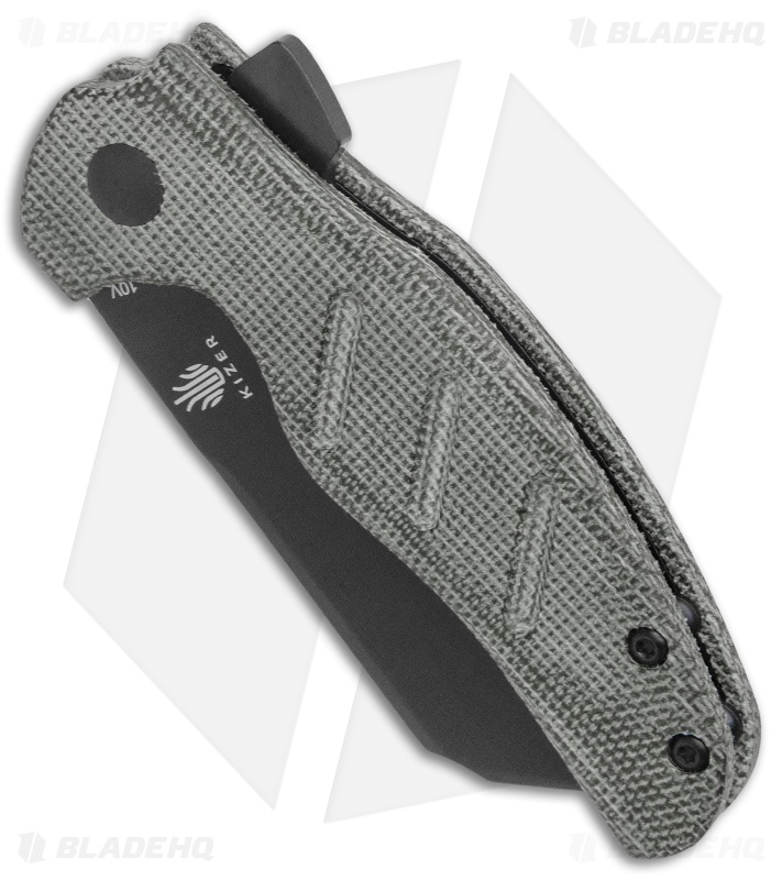 Kizer Vanguard Mini Sheepdog Knife Black Micarta (2.6" Black CPM-10V)