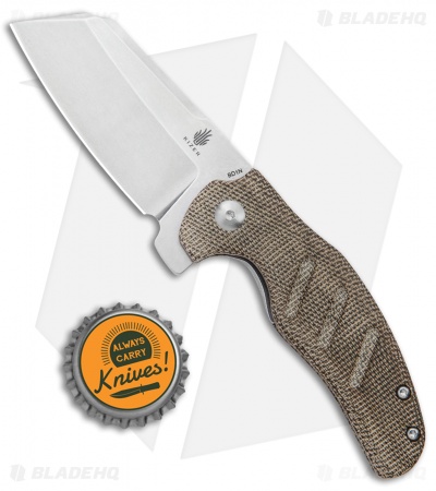 Kizer Mini Sheepdog - Folding Cleaver Knife | Green Micarta/SW