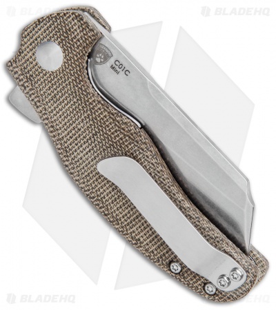 Kizer Vanguard Mini Sheepdog Knife Green Micarta (2.6" Stonewash)