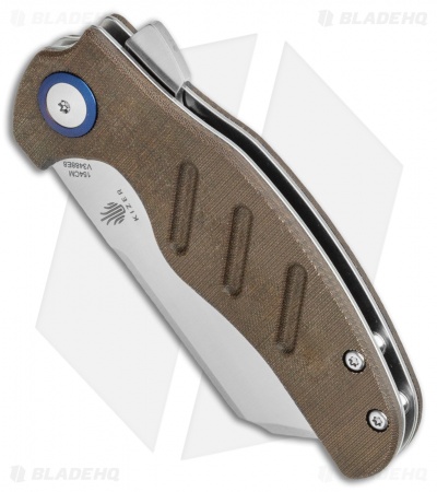 Kizer Vanguard Mini Sheepdog Knife Green Micarta (2.6" Satin)