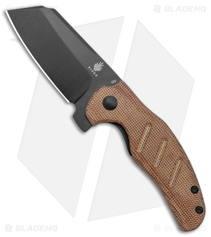 Kizer Mini Sheepdog - Folding Cleaver Knife | Brown Micarta | BHQ