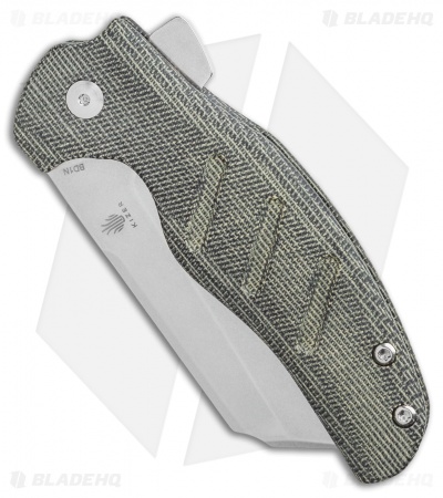 Kizer Vanguard Sheepdog Liner Lock Knife Black Micarta  (3.2" Stonewash)