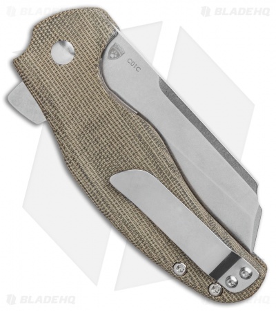 Kizer Vanguard Sheepdog Liner Lock Knife Green Micarta  (3.2" Stonewash)