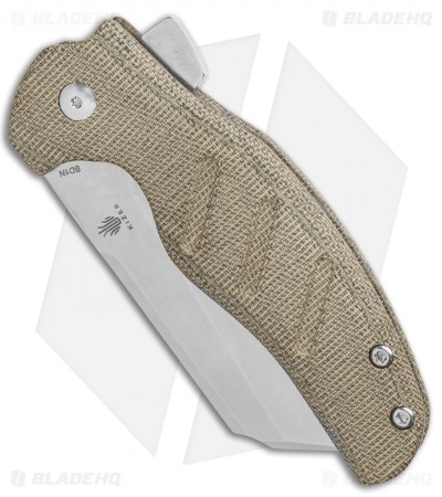 Kizer Vanguard Sheepdog Liner Lock Knife Green Micarta  (3.2" Stonewash)