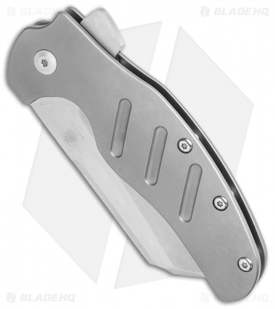 Kizer Vanguard Sheepdog C01-XL Frame Lock Knife Titanium  (4" Satin) KI5488