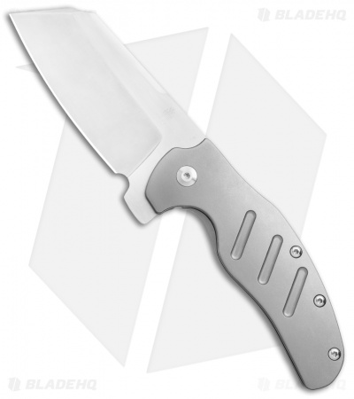 Kizer Vanguard Sheepdog C01-XL Frame Lock Knife Titanium  (4" Satin) KI5488