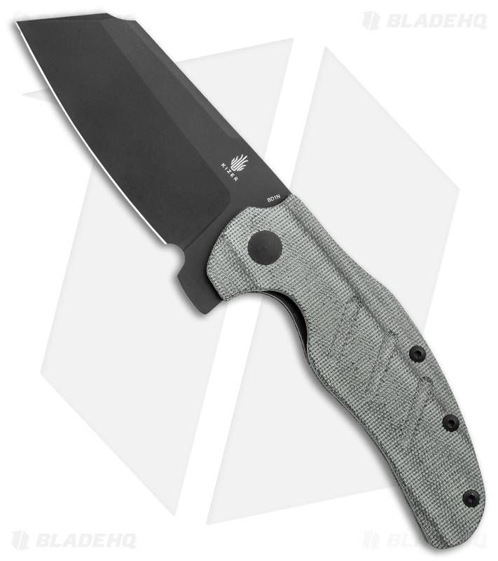 Kizer Vanguard Sheepdog XL C01C Knife Black Micarta + Black - Blade HQ