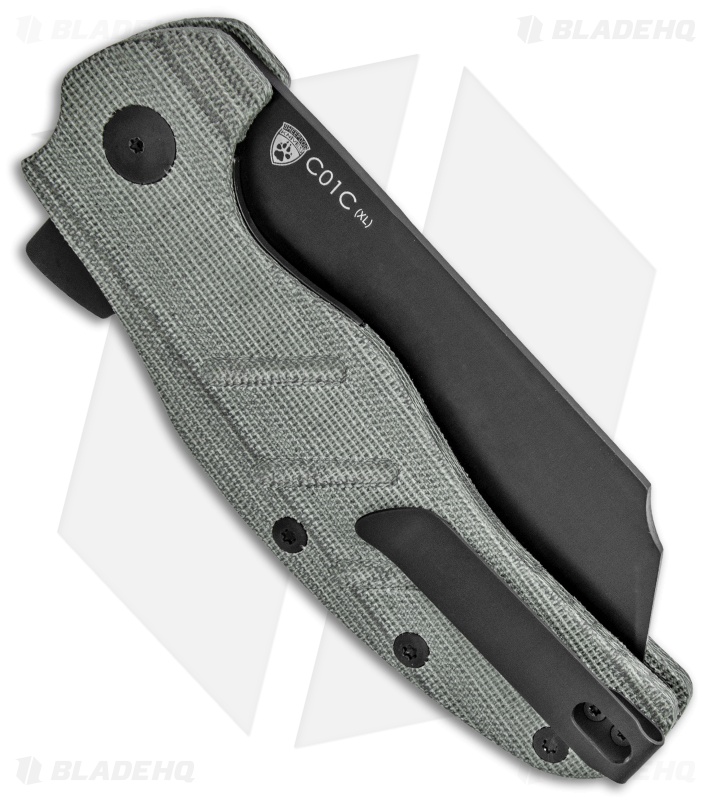 Kizer Vanguard Sheepdog XL C01C Knife Black Micarta + Black - Blade HQ