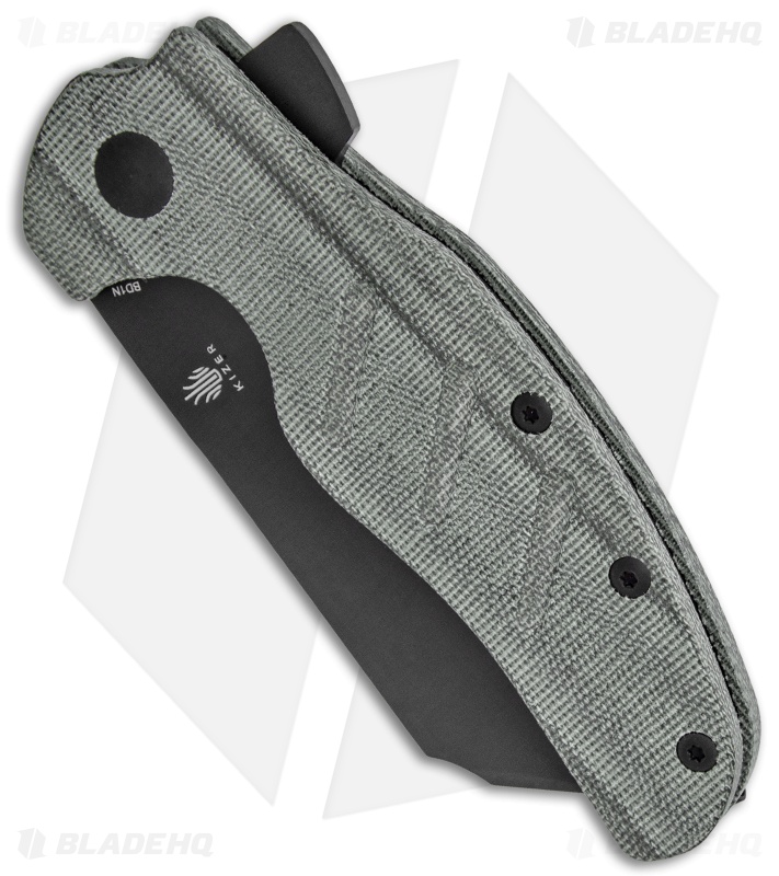 Kizer Vanguard Sheepdog XL C01C Liner Lock Knife Black Micarta (4" Black)