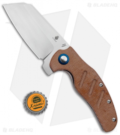 Kizer Vanguard Sheepdog XL C01C Liner Lock Knife Brown Micarta (4" Satin)