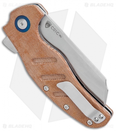 Kizer Vanguard Sheepdog XL C01C Liner Lock Knife Brown Micarta (4" Satin)