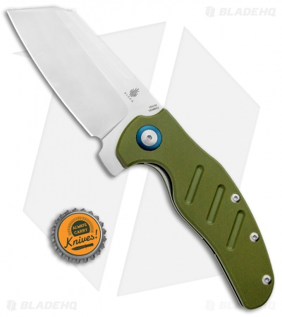Kizer Vanguard Sheepdog XL C01C Liner Lock Knife Green G-10 (4" Satin)