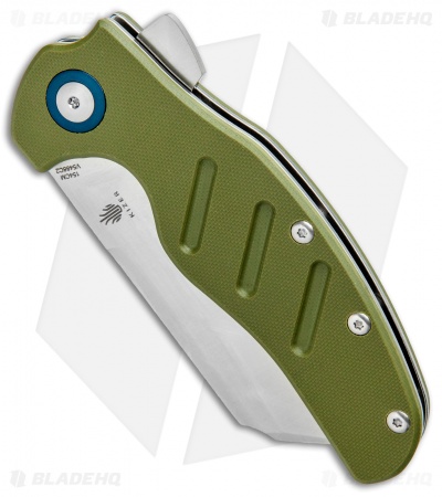 Kizer Vanguard Sheepdog XL C01C Liner Lock Knife Green G-10 (4" Satin)