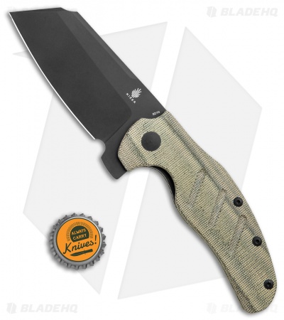 Kizer Vanguard Sheepdog XL C01C Liner Lock Knife Green Micarta (4" Black)