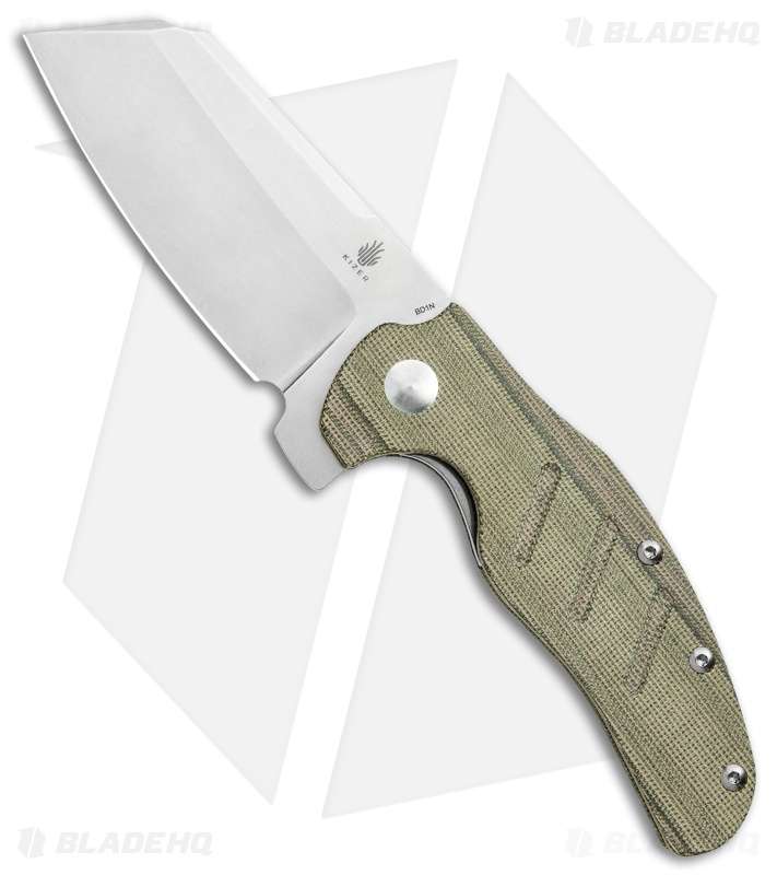 Kizer Vanguard Sheepdog XL C01C Knife Green Micarta - Blade HQ