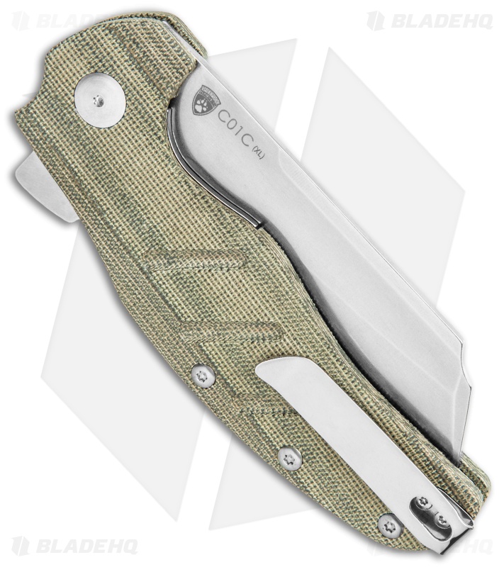 Kizer Vanguard Sheepdog XL C01C Knife Green Micarta - Blade HQ