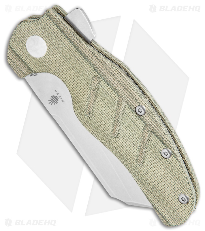 Kizer Vanguard Sheepdog XL C01C Liner Lock Knife Green Micarta (4" SW)