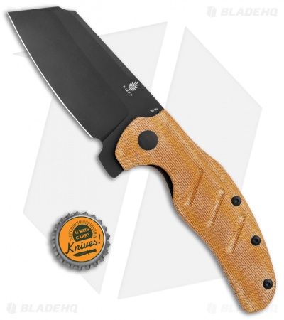 Kizer Vanguard Sheepdog XL C01C Liner Lock Knife Natural Micarta (4" Black)