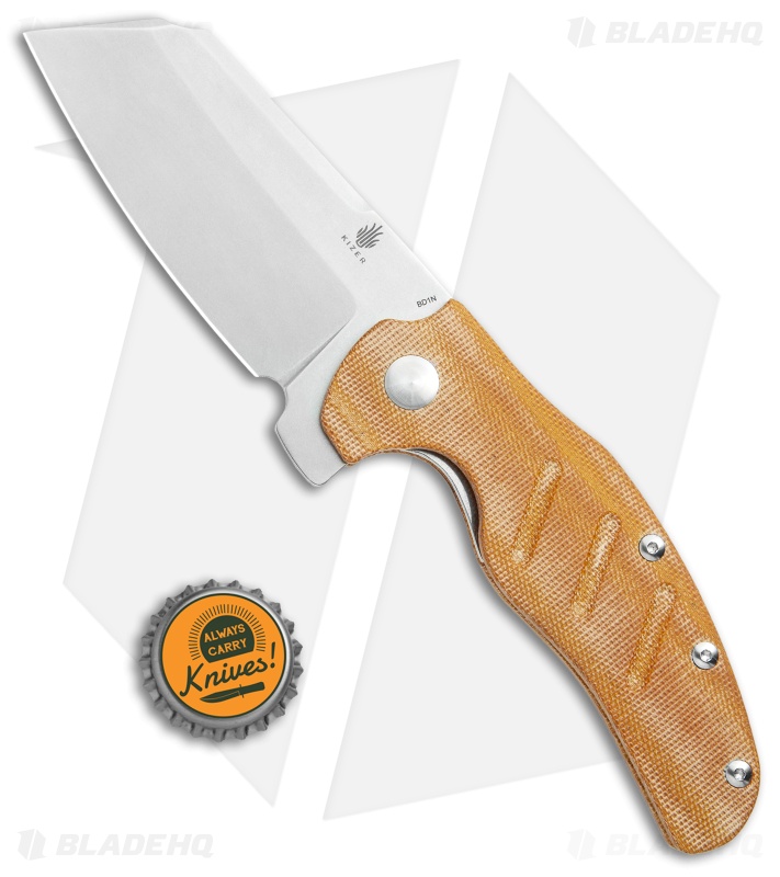 Kizer Vanguard Sheepdog C01C XL Knife | Natural Micarta + SW