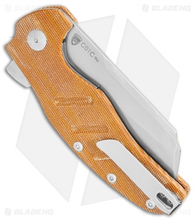 Kizer Vanguard Sheepdog XL C01C Liner Lock Knife Natural  Micarta (4" SW)