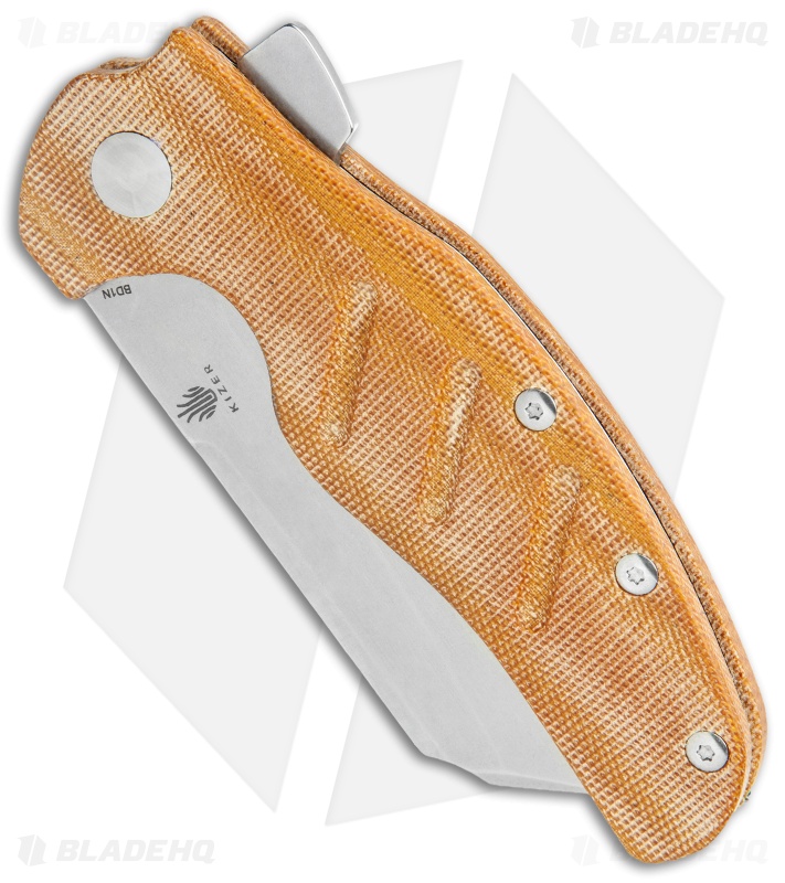 Kizer Vanguard Sheepdog XL C01C Liner Lock Knife Natural  Micarta (4" SW)