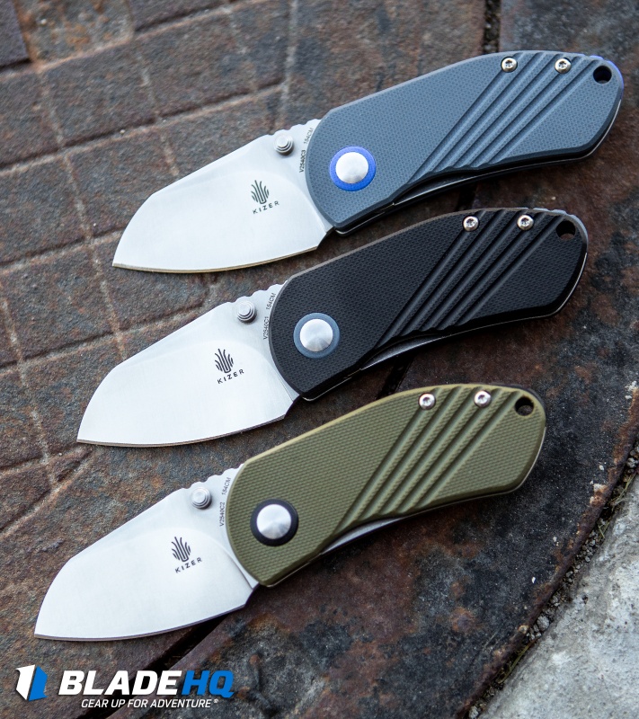 Kizer Lundquist Contrail Liner Lock Knife OD Green G-10 (2.125" Satin) V2540C2