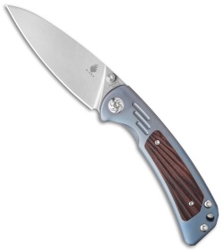 Kizer Corto Frame Lock Knife Blue Titanium/Red G-10 (3.5