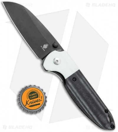 Kizer Conaway Deviant Liner Lock Knife White G-10 / Black Micarta (3" Black)