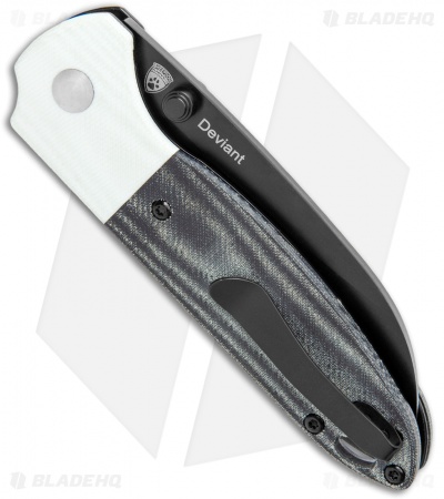 Kizer Conaway Deviant Liner Lock Knife White G-10 / Black Micarta (3" Black)