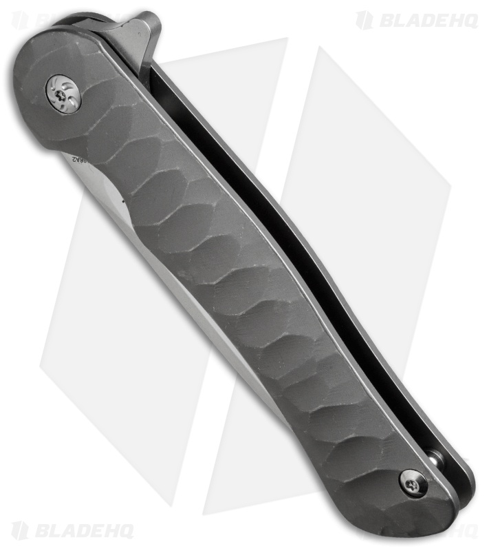 Kizer Cucchiara Dukes Flipper Knife Stonewash Titanium (3.625" Satin) Ki5466A2
