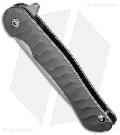 Kizer Cucchiara Dukes Flipper Knife Stonewash Titanium (3.625" Satin) Ki5466A2