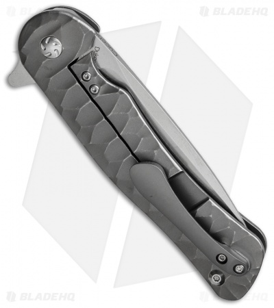 Kizer Cucchiara Dukes Flipper Knife Stonewash Titanium (3.625" Satin) Ki5466A2