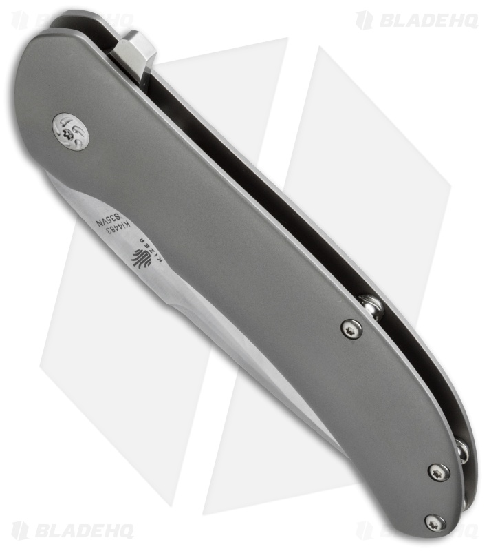 Kizer Vagnino Eliminator 2 Flipper Knife Titanium (3.25" Satin) Ki4483