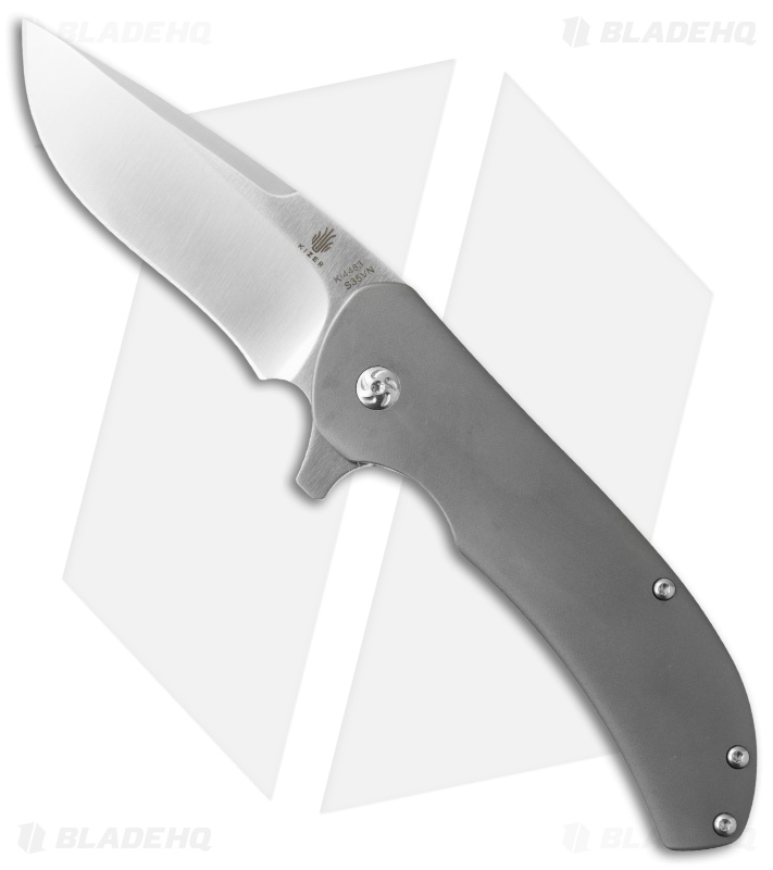 Kizer Vagnino Eliminator 2 Flipper Knife Titanium (3.25" Satin) Ki4483